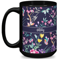 Chinoiserie 15 Oz Coffee Mug - Black (Personalized)