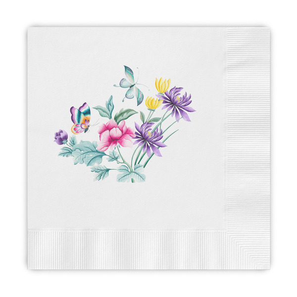Custom Chinoiserie Embossed Decorative Napkins