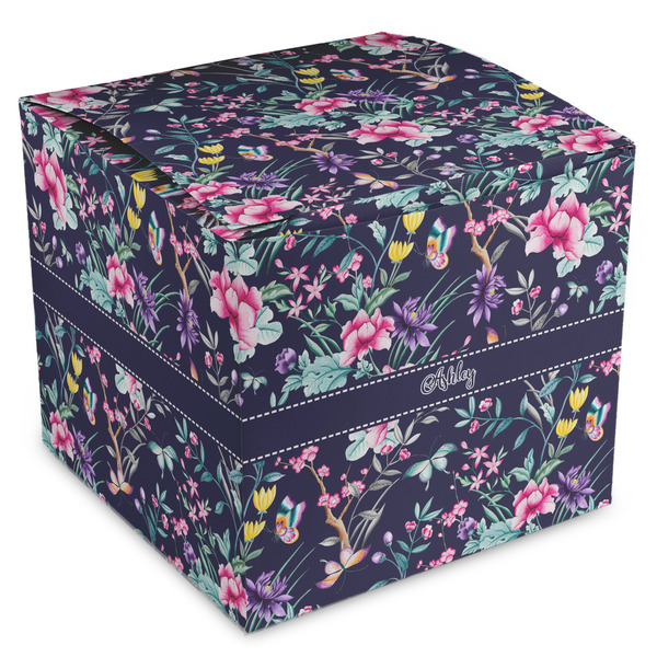 Custom Chinoiserie Cube Favor Gift Boxes (Personalized)