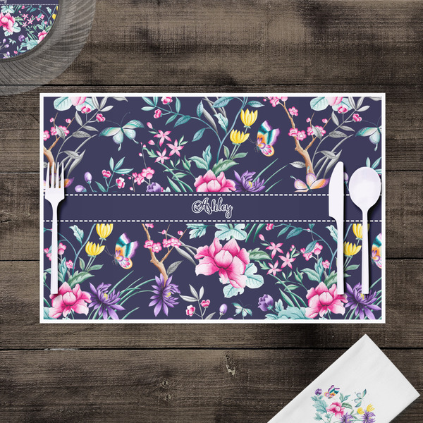 Chinoiserie Disposable Paper Placemat - In Context