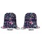 Chinoiserie Drawstring Backpack Front & Back Small