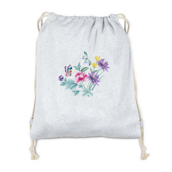 Custom Chinoiserie Drawstring Backpack - Sweatshirt Fleece