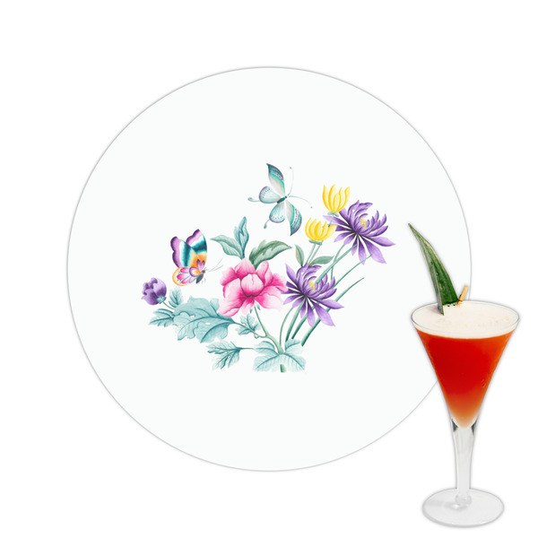 Custom Chinoiserie Printed Drink Topper -  2.5"