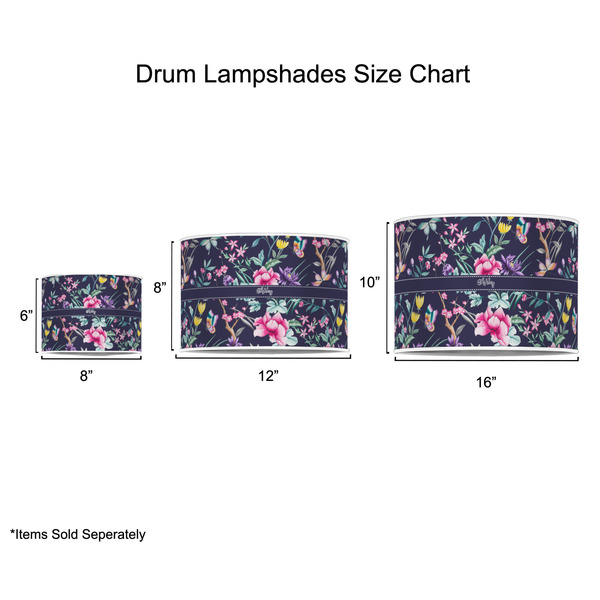 Chinoiserie Drum Lampshades - Sizing Chart