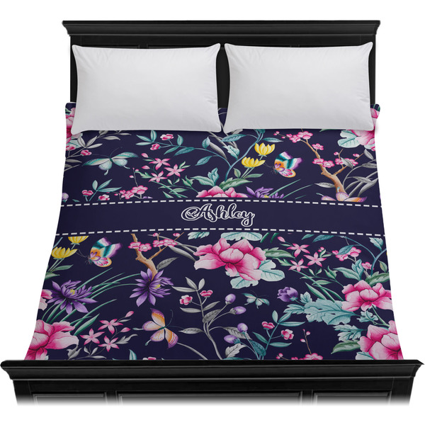 Chinoiserie Duvet Cover - Queen - On Bed - No Prop