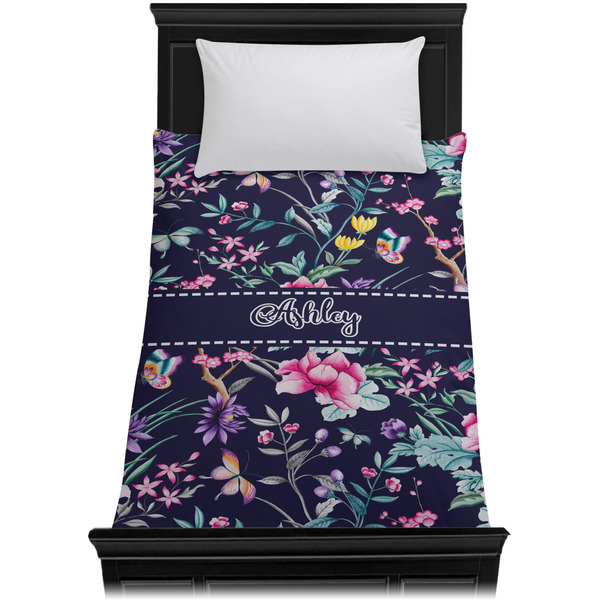 Chinoiserie Duvet Cover - Twin - On Bed - No Prop