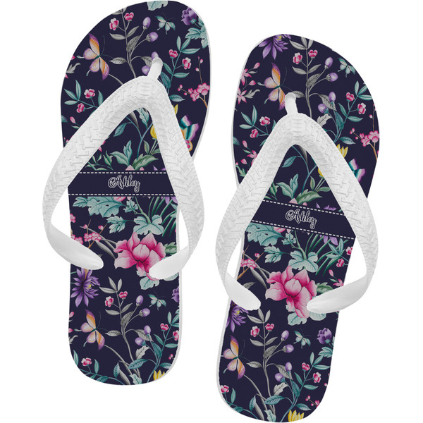 Custom Chinoiserie Flip Flops - Large (Personalized)