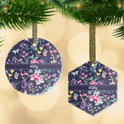 Chinoiserie Flat Glass Ornament w/ Name or Text