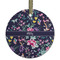 Chinoiserie Frosted Glass Ornament - Round