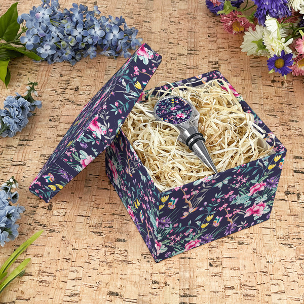 Chinoiserie Gift Boxes with Lid - Canvas Wrapped - Medium - In Context