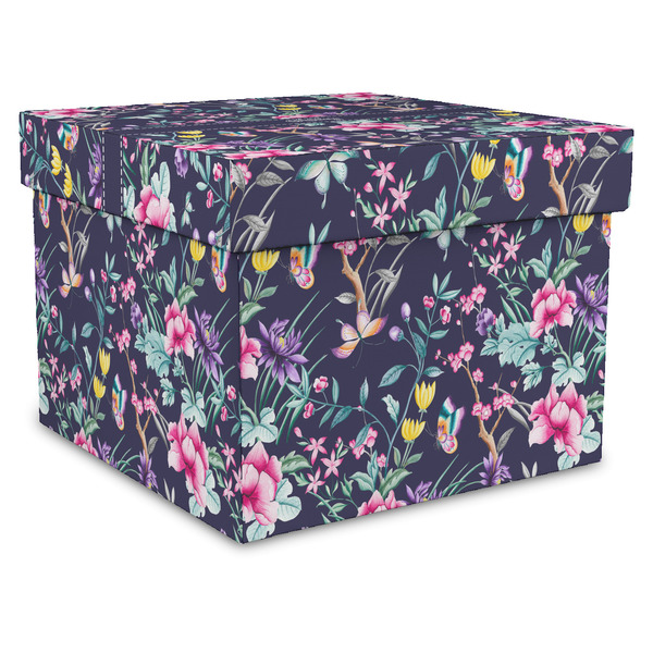 Custom Chinoiserie Gift Box with Lid - Canvas Wrapped - XX-Large (Personalized)