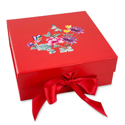 Chinoiserie Gift Box with Magnetic Lid - Red