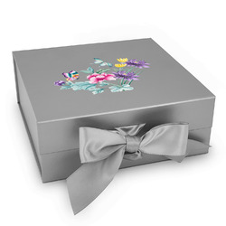 Chinoiserie Gift Box with Magnetic Lid - Silver