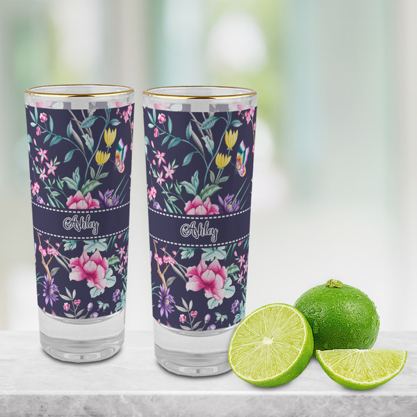 Chinoiserie Glass Shot Glass - 2 oz - LIFESTYLE