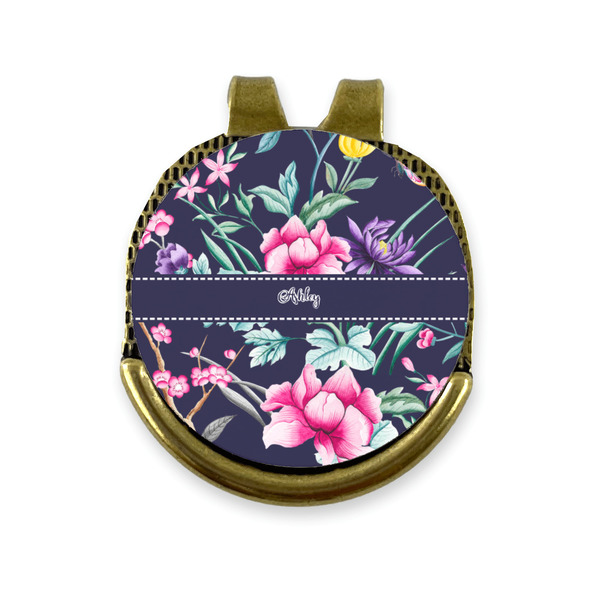 Custom Chinoiserie Golf Ball Marker - Hat Clip - Gold