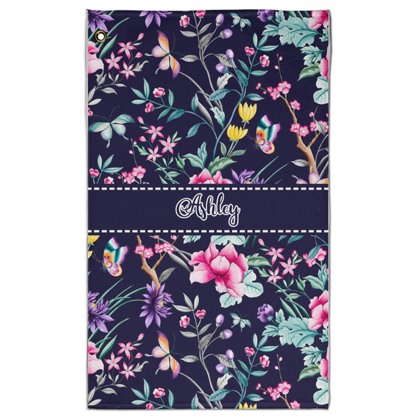 Custom Chinoiserie Golf Towel - Poly-Cotton Blend - Large w/ Name or Text