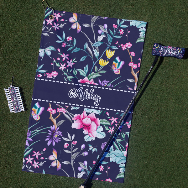 Custom Chinoiserie Golf Towel Gift Set (Personalized)