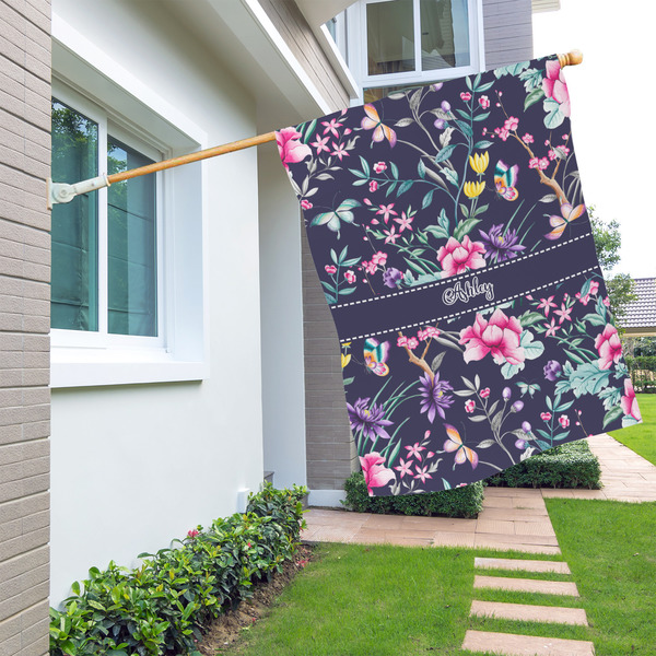 Chinoiserie House Flags - Double Sided - LIFESTYLE