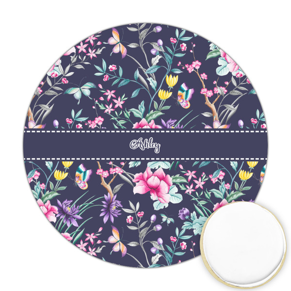 Custom Chinoiserie Printed Cookie Topper - Round (Personalized)