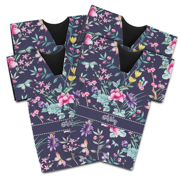 Custom Chinoiserie Jersey Bottle Cooler - Set of 4 (Personalized)