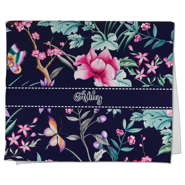 Custom Chinoiserie Kitchen Towel - Poly Cotton w/ Name or Text