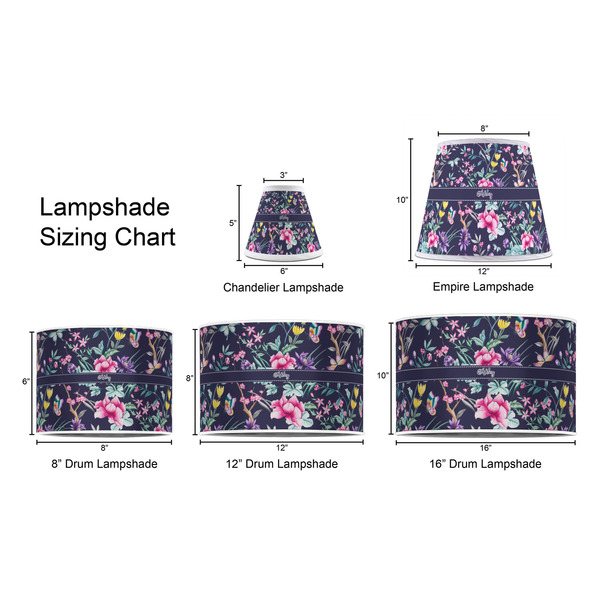 Chinoiserie Lampshade Sizing Chart