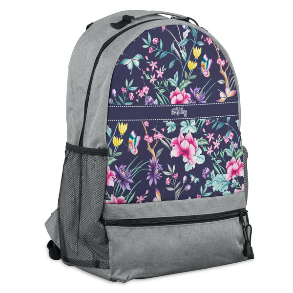 Custom Chinoiserie Backpack - Grey (Personalized)