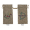 Chinoiserie Large Burlap Gift Bag - Front & Back (Personalized)