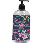 Chinoiserie Plastic Soap / Lotion Dispenser (16 oz - Large - Black) (Personalized)