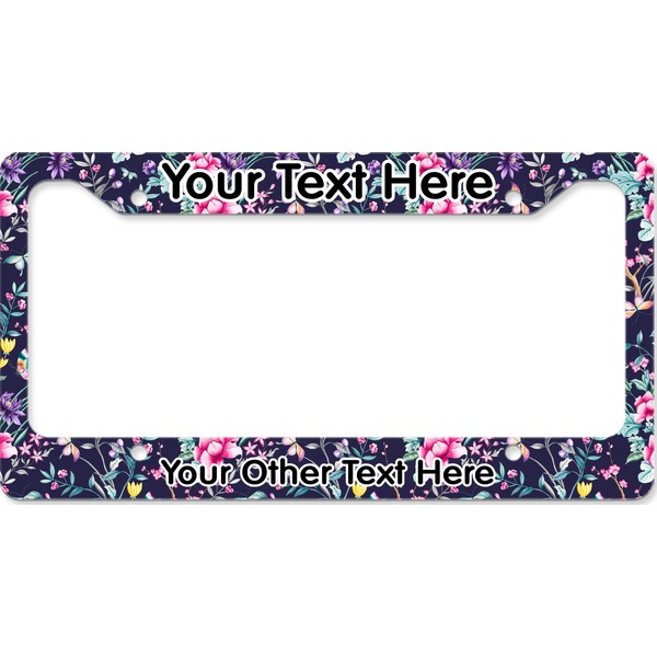 Custom Chinoiserie License Plate Frame - Style B (Personalized)
