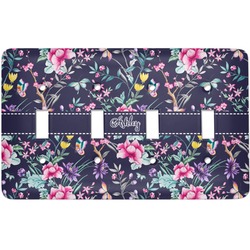 Chinoiserie Light Switch Cover (4 Toggle Plate)