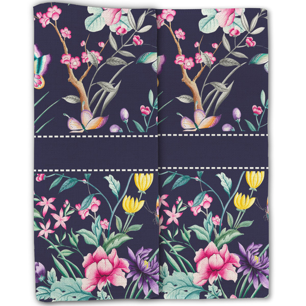 Chinoiserie Linen Placemat - Folded Half (double sided)