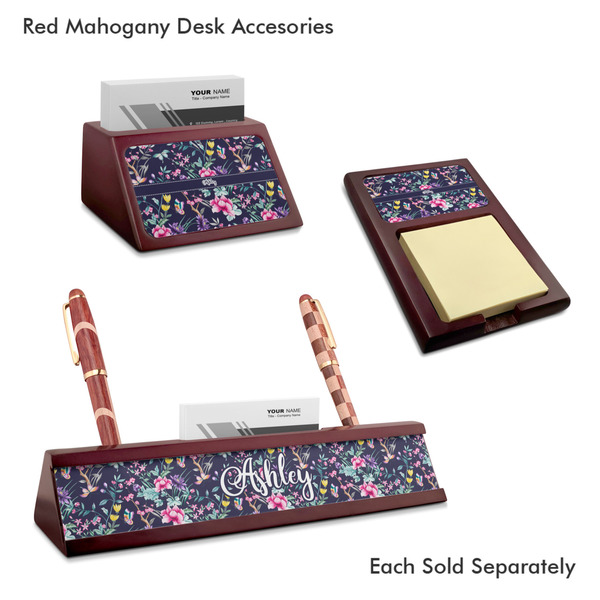Chinoiserie Mahogany Desk Accessories