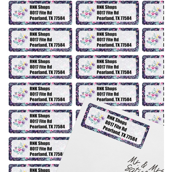 Chinoiserie Mailing Label on Envelope - Multiple Labels