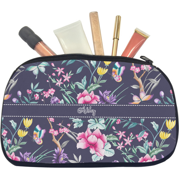 Custom Chinoiserie Makeup / Cosmetic Bag - Medium (Personalized)
