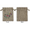 Chinoiserie Medium Burlap Gift Bag - Front Approval