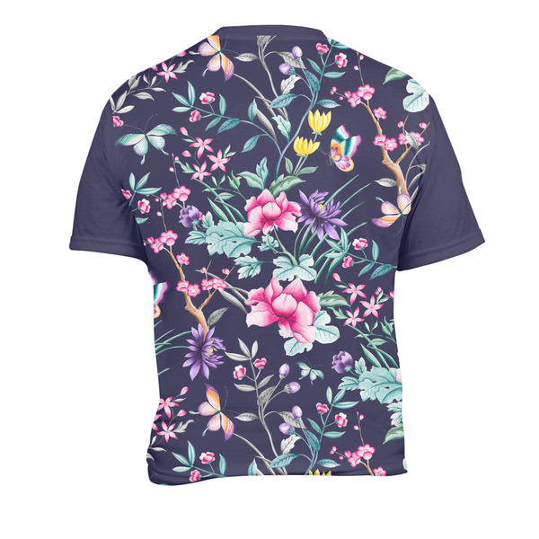 Chinoiserie Men's Crew Neck T Shirt Medium - Back
