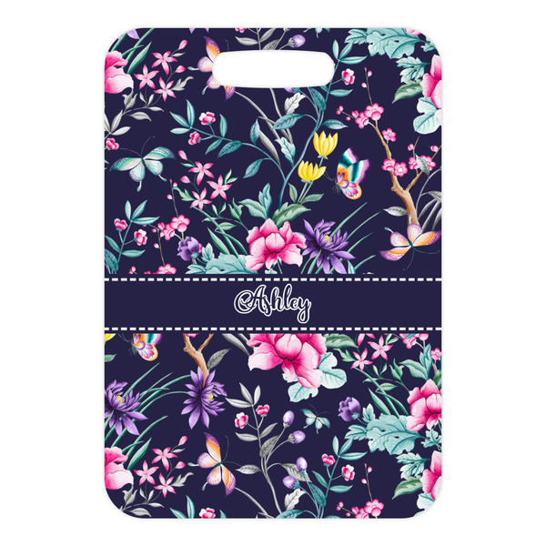 Chinoiserie Metal Luggage Tag - Front Without Strap