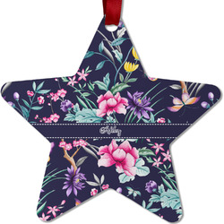 Chinoiserie Metal Star Ornament - Double Sided w/ Name or Text