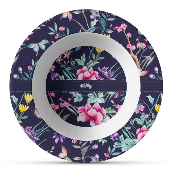 Custom Chinoiserie Plastic Bowl - Microwave Safe - Composite Polymer (Personalized)