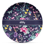 Chinoiserie Microwave Safe Plastic Plate - Composite Polymer (Personalized)