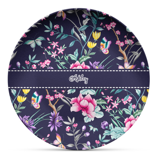 Custom Chinoiserie Microwave Safe Plastic Plate - Composite Polymer (Personalized)
