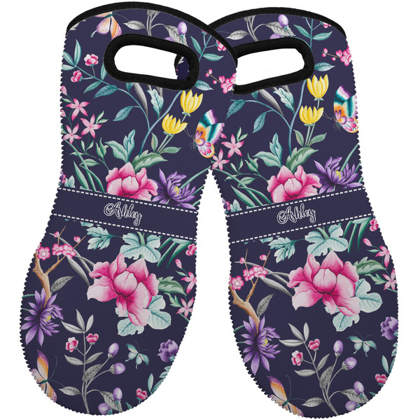 Chinoiserie Neoprene Oven Mitt -Set of 2 - Front