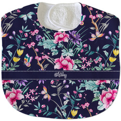 Chinoiserie Velour Baby Bib w/ Name or Text