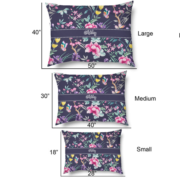 Chinoiserie Outdoor Dog Beds - SIZE CHART