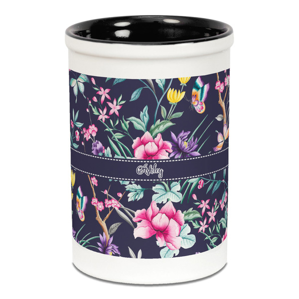 Chinoiserie Pencil Holder - Black