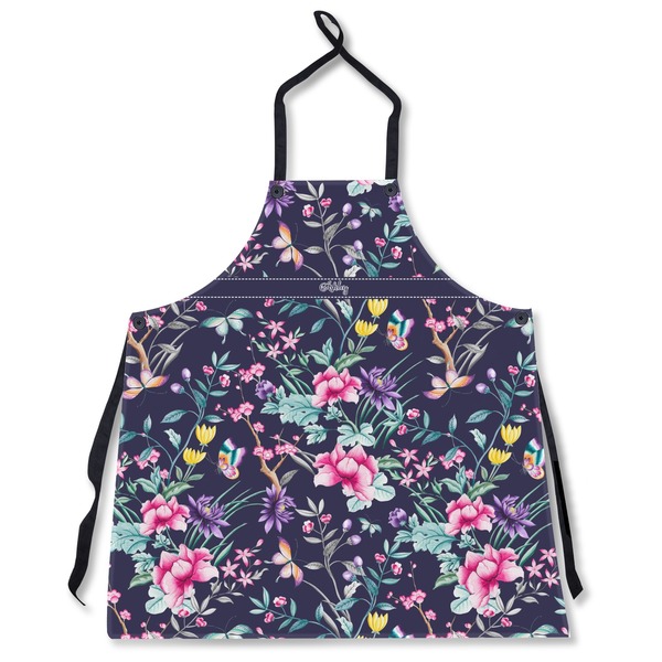 Custom Chinoiserie Apron Without Pockets w/ Name or Text