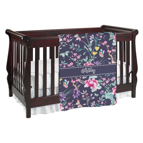Custom Chinoiserie Baby Blanket (Single Sided) (Personalized)