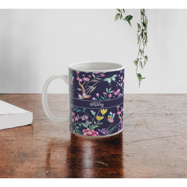 Chinoiserie Personalized Coffee Mug - Lifestyle