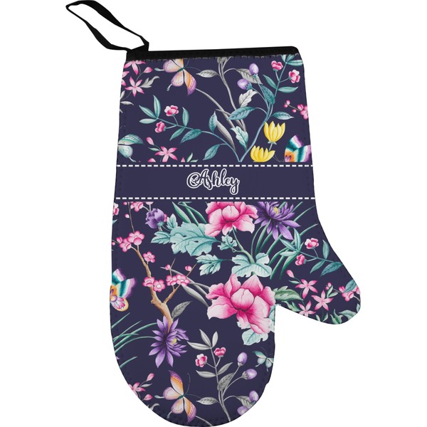 Chinoiserie Personalized Oven Mitt